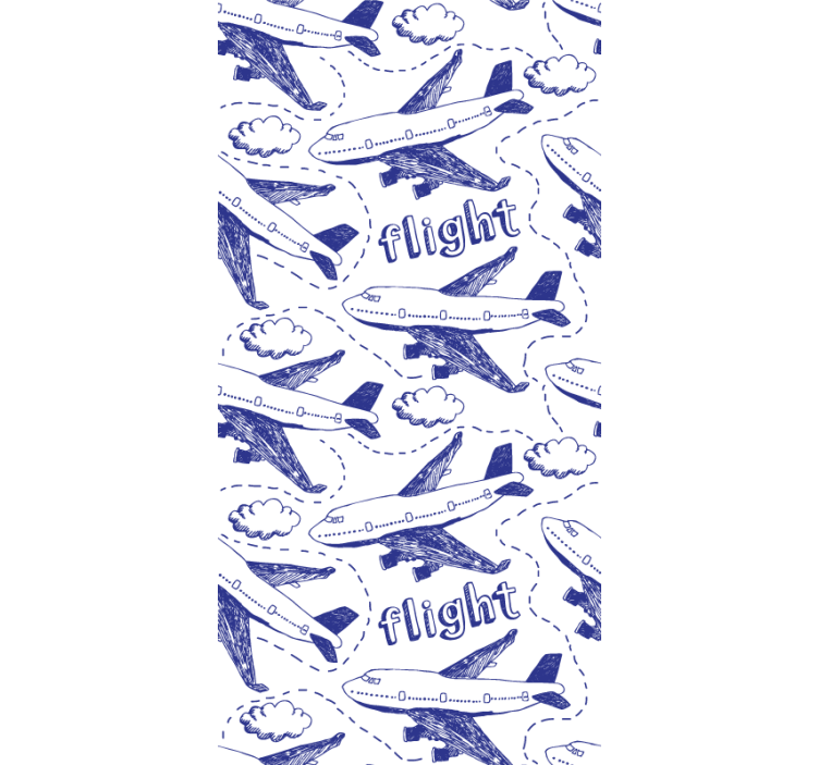 Papel pintado ciudades escena de vuelo de avión - TenVinilo