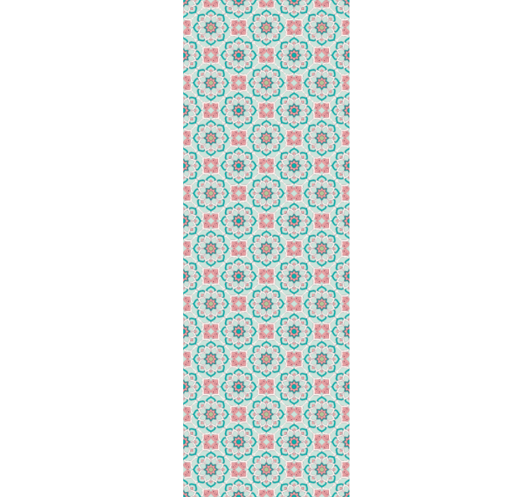 Papel pintado floral flor y estrella - TenVinilo