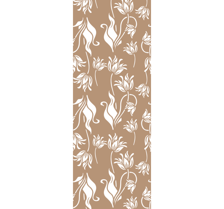 Papel pintado floral elegante expositor beige - TenVinilo