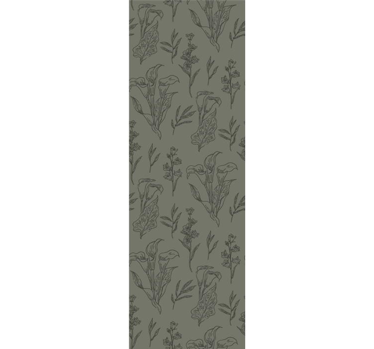 Papel pintado flores elementos florales - TenVinilo