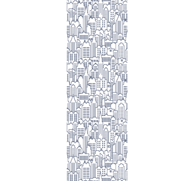 Papel pintado ciudades siluetas del horizonte urbano - TenVinilo