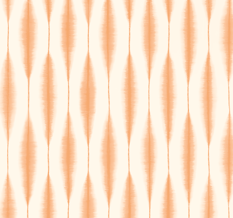 Papel pintado geométrico ikat kasuri naranja - TenVinilo