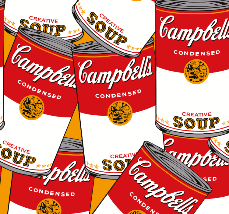 Papel pintado de arte andy warhol de campbell - TenVinilo