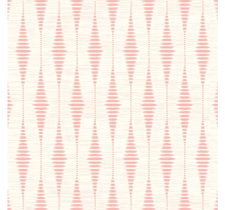 Papel pintado geométrico rabaul ikat rosa pastel - TenVinilo