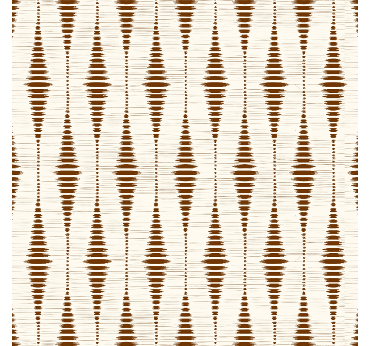 Papel pintado geométrico rabaul ikat marrón chocolate - TenVinilo