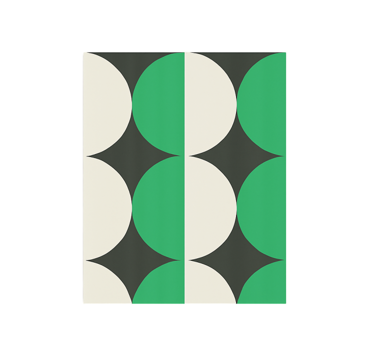 Papel pintado vintage armonía esmeralda de los años 70 - TenVinilo