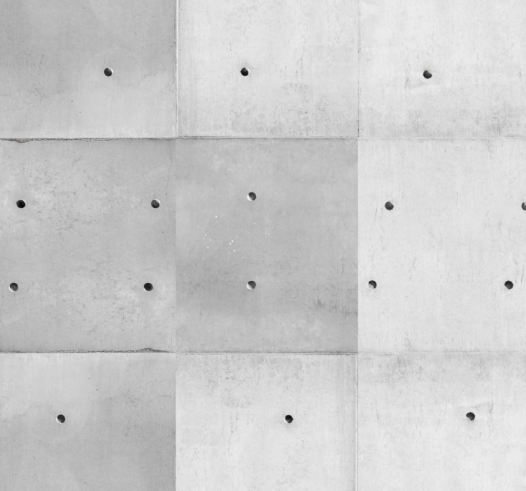 Papel pintado salón hormigón con agujeros - TenVinilo