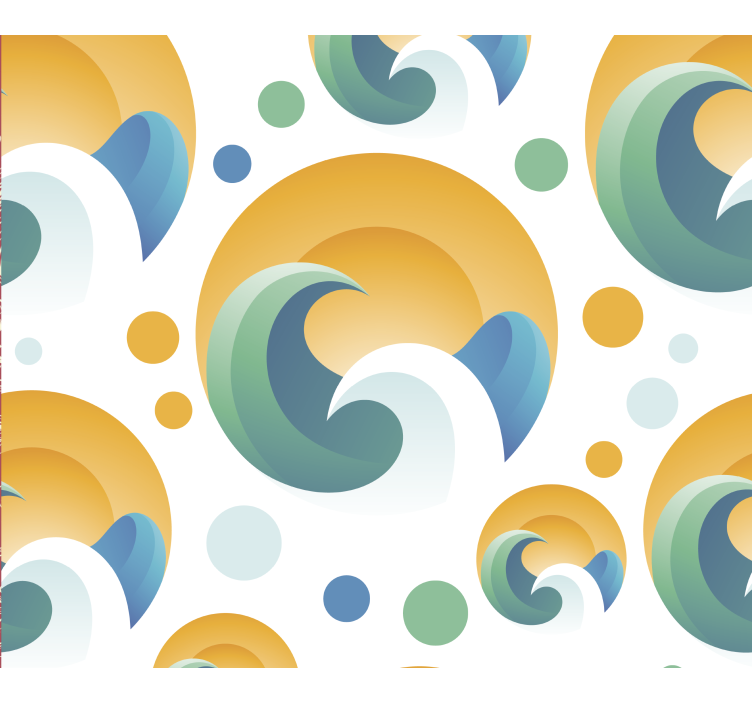 Papel pintado vintage patrón de sol de los años 70 - TenVinilo