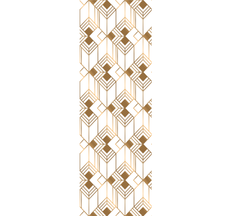 Papel pintado geométrico simetría cubista - TenVinilo