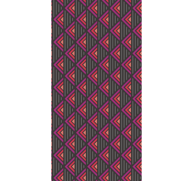 Papel pintado salón rejilla triangular - TenVinilo