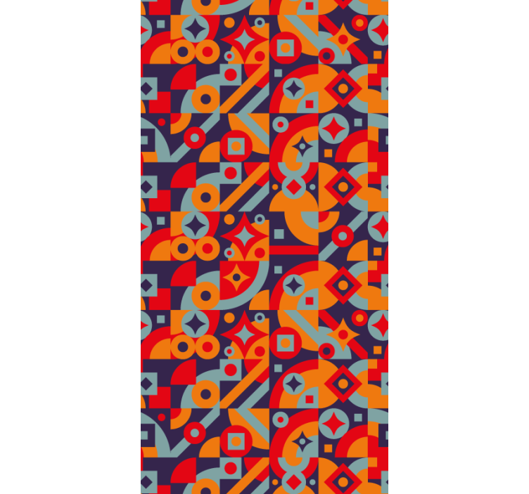 Papel pintado vintage motivos geométricos - TenVinilo