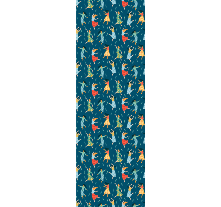 Papel pintado personalizable patrón de mujeres bailando - TenVinilo