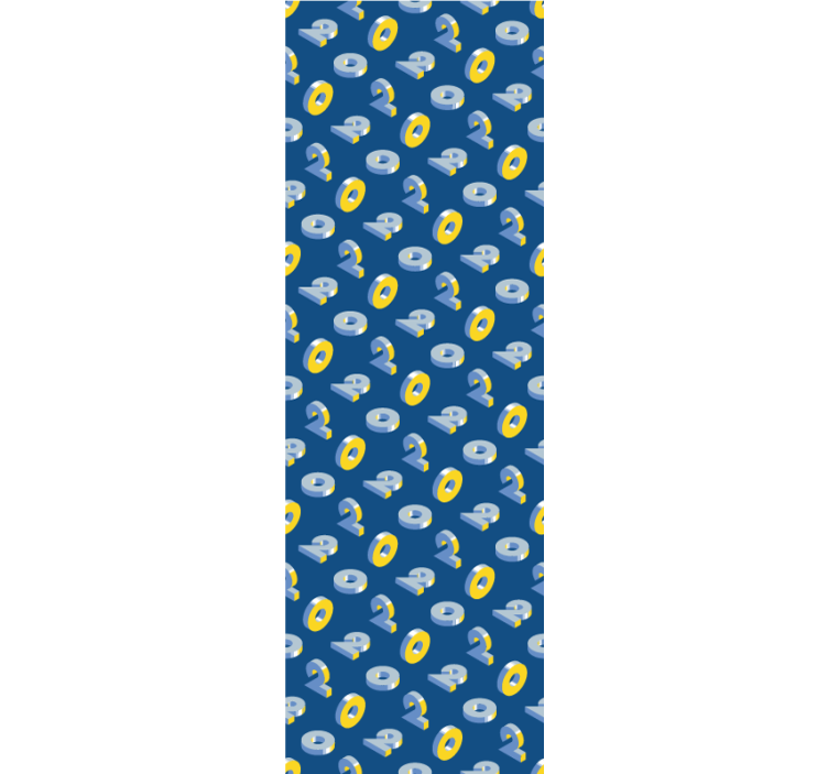 Papel pintado infantil patrón de ojos geométricos - TenVinilo