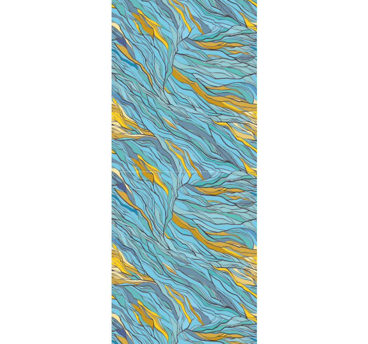 Papel pintado abstracto corriente orgánica abstracta - TenVinilo