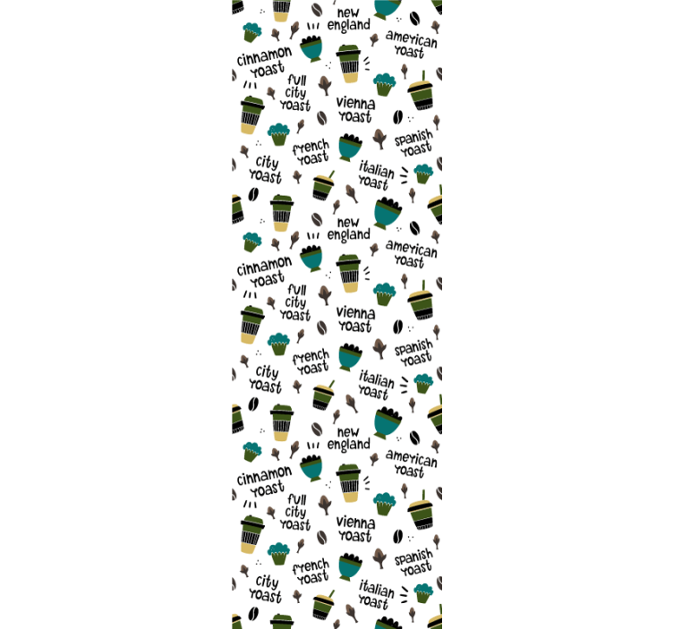 Papel pintado cocina patrón de tostado de café - TenVinilo