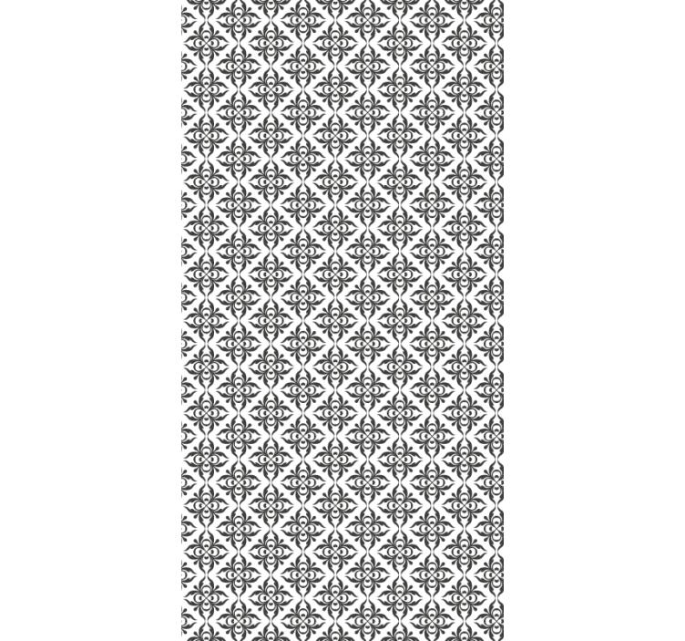 Papel pintado oficina elegante floral negro - TenVinilo