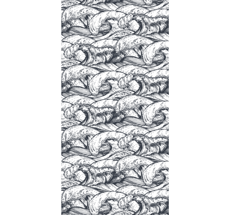 Papel pintado naturaleza patrón de olas del océano - TenVinilo