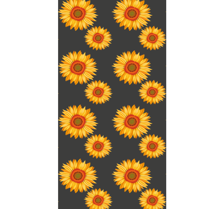 Papel pintado flores elegancia girasol - TenVinilo