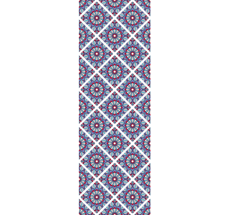 Papel pintado floral estilo floral geométrico - TenVinilo