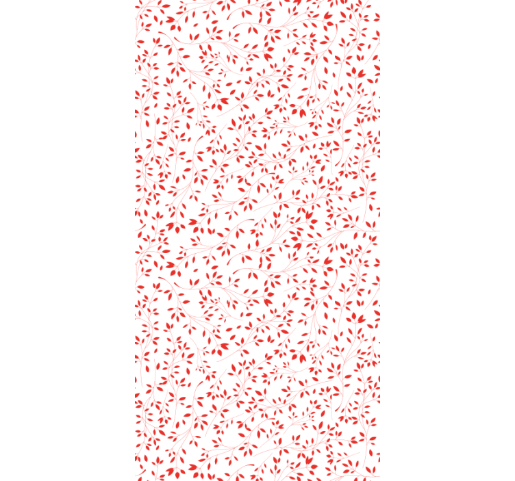 Papel pintado hojas patrón de rama roja - TenVinilo