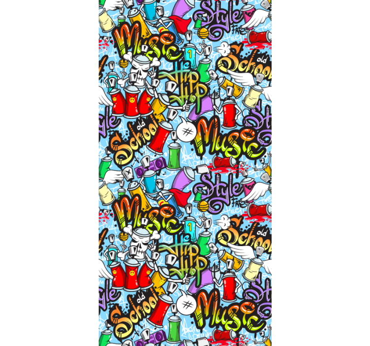 Papel pintado de arte elementos de graffiti - TenVinilo
