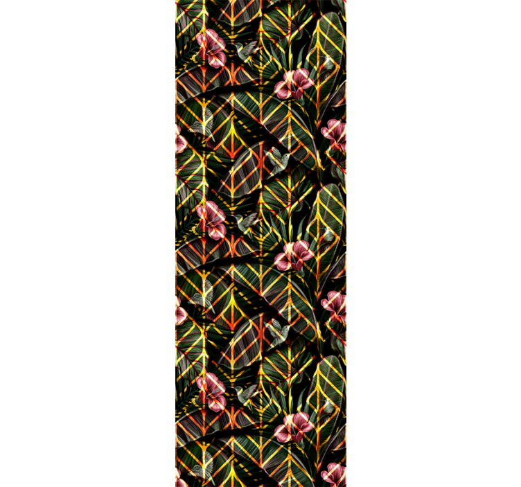 Papel pintado naturaleza patrón de follaje floral - TenVinilo