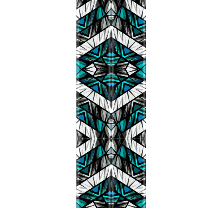 Papel pintado de arte Fresco graffiti negro, azul y blanco - TenVinilo