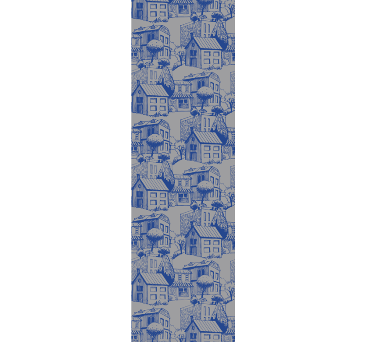 Papel pintado ciudades ilustración de dibujo urbano - TenVinilo