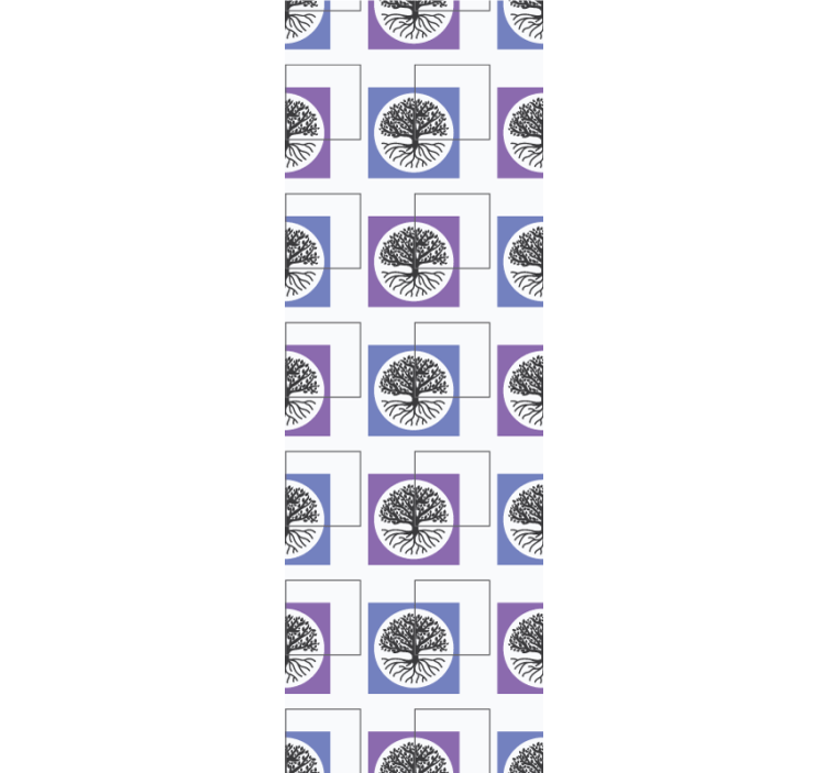 Papel pintado dormitorio diseño de árbol geométrico - TenVinilo