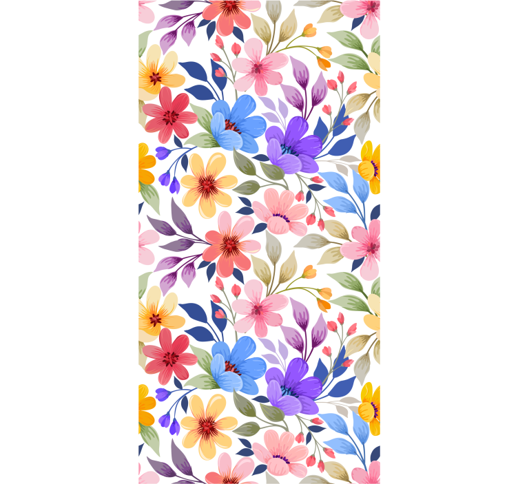 Papel pintado flores flor floral - TenVinilo
