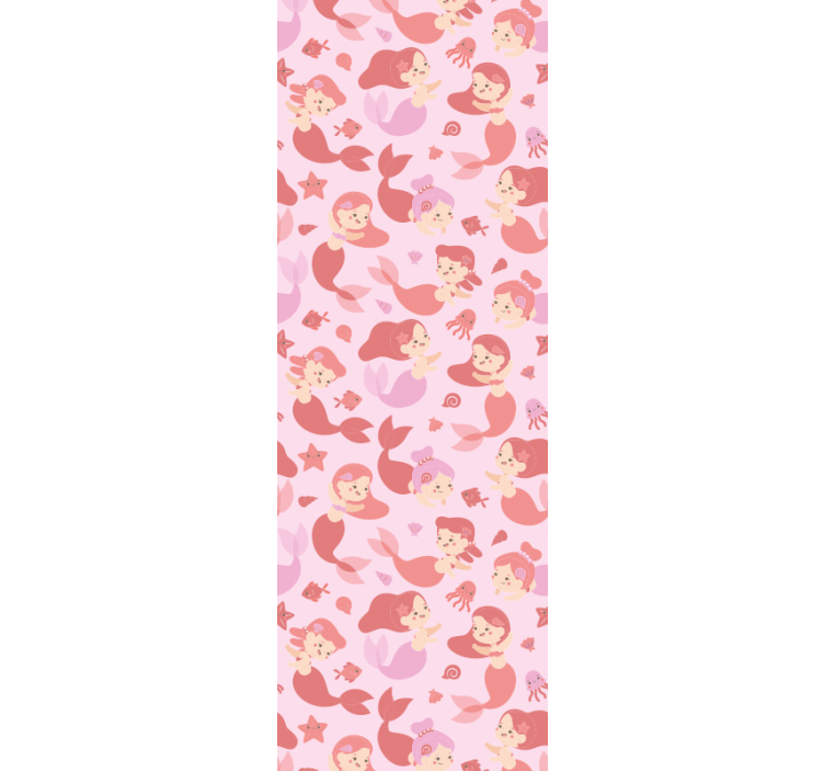 Papel pintado animal motivo de sirena juguetón - TenVinilo