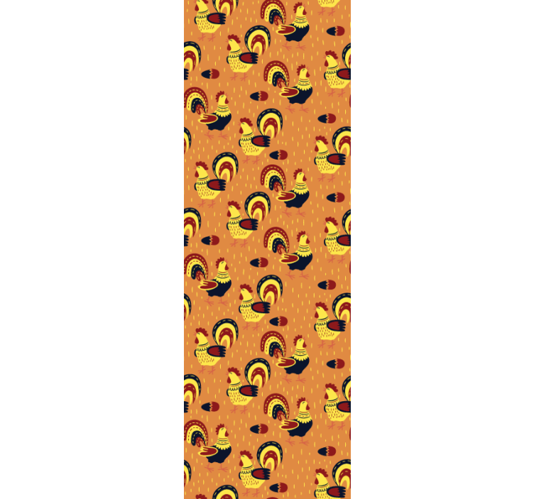 Papel pintado animal patrón de gallo - TenVinilo