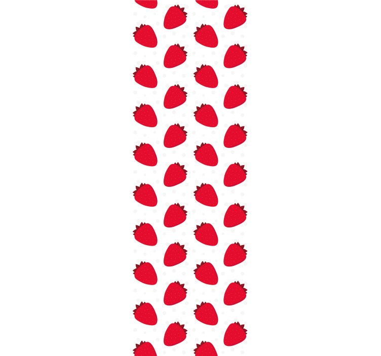 Papel pintado cocina patrón de frutos rojos - TenVinilo