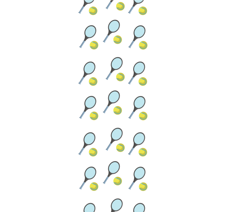 Papel pintado personalizable raquetas y pelotas de tenis - TenVinilo