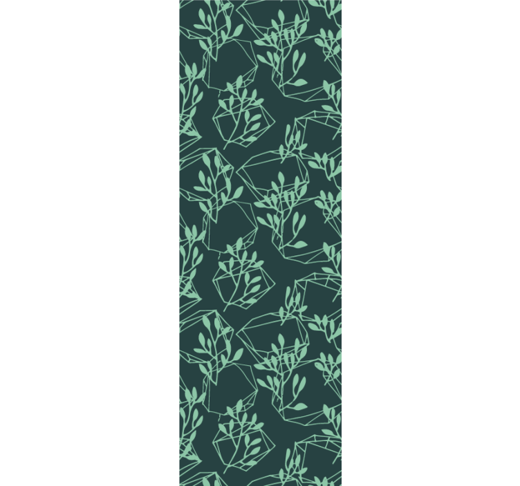 Papel pintado geométrico motivo geométrico de follaje - TenVinilo