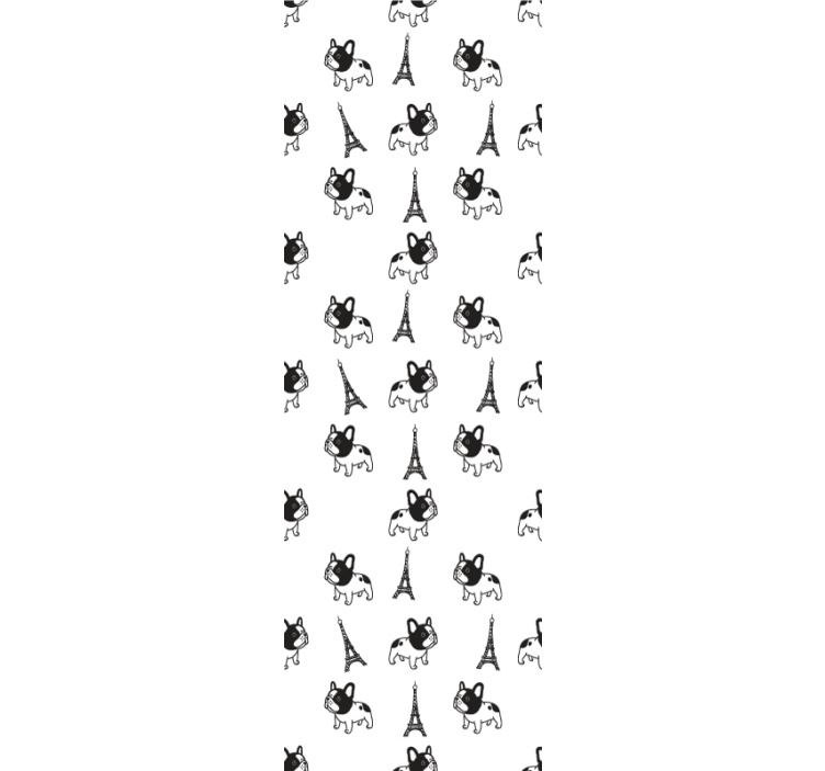 Papel pintado perros caninos de París - TenVinilo