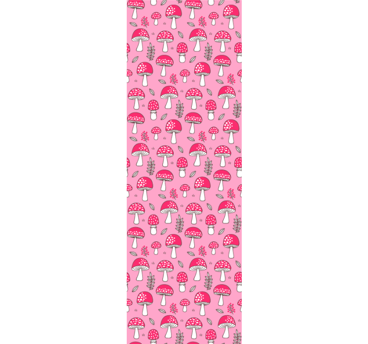 Papel pintado de arte patrones de hongos - TenVinilo