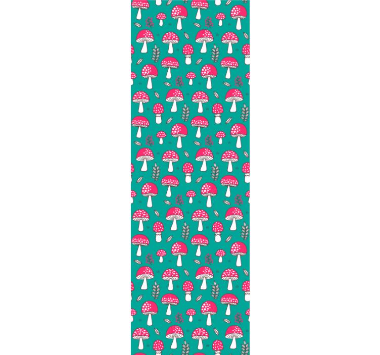 Papel pintado naturaleza patrón de hongos del bosque - TenVinilo