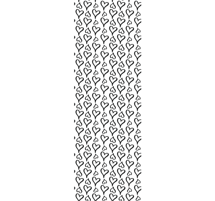 Papel pintado geométrico repetición del motivo del corazón - TenVinilo