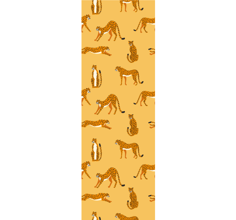 Papel pintado animal leopardos juguetones - TenVinilo
