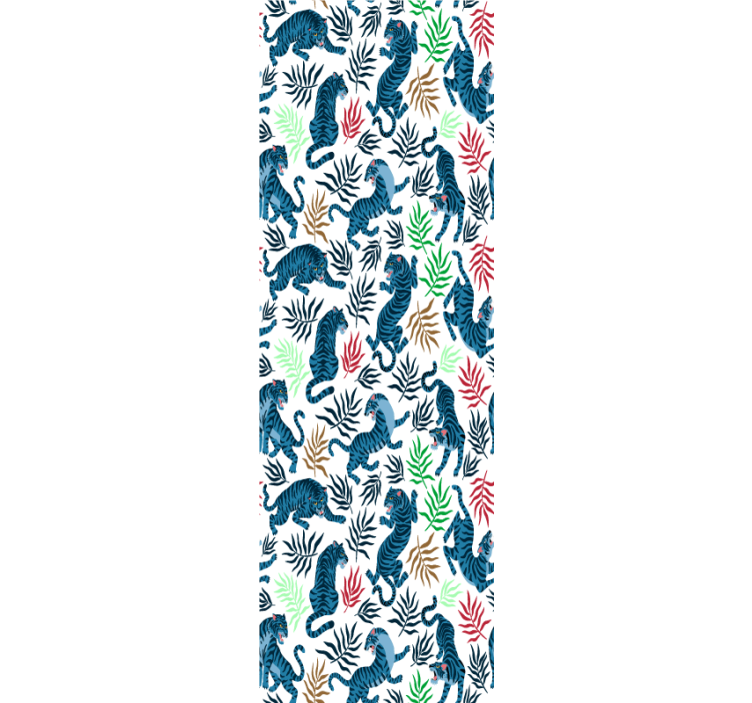 Papel pintado animal motivo de tigre tropical - TenVinilo