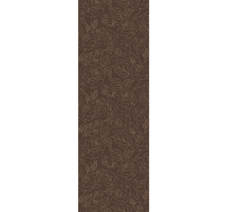 Papel pintado flores patrón minimalista de rosa - TenVinilo