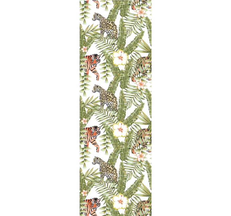 Papel pintado animal fauna de la selva tropical - TenVinilo