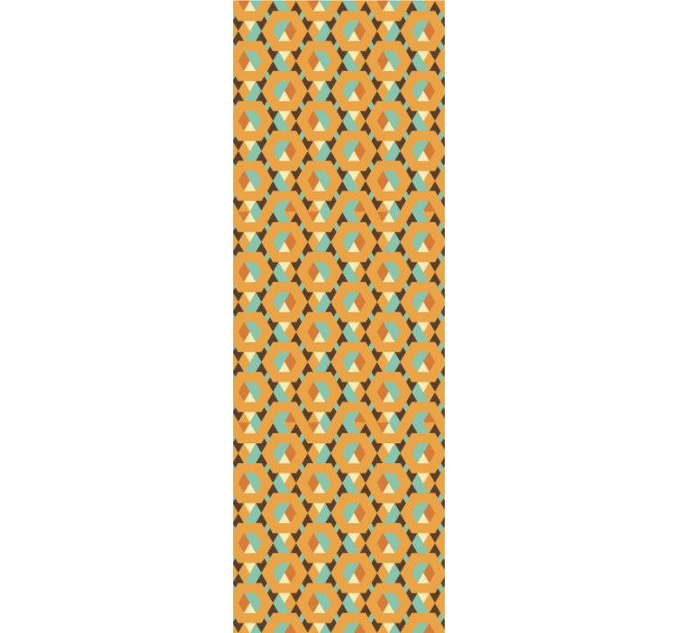 Papel pintado geométrico estampado retro  - TenVinilo