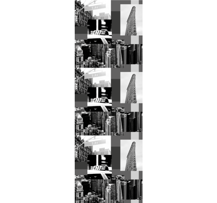 Papel pintado ciudades patrón de collage urbano - TenVinilo