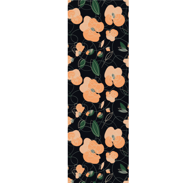 Papel pintado flores patrón de flor botánica - TenVinilo