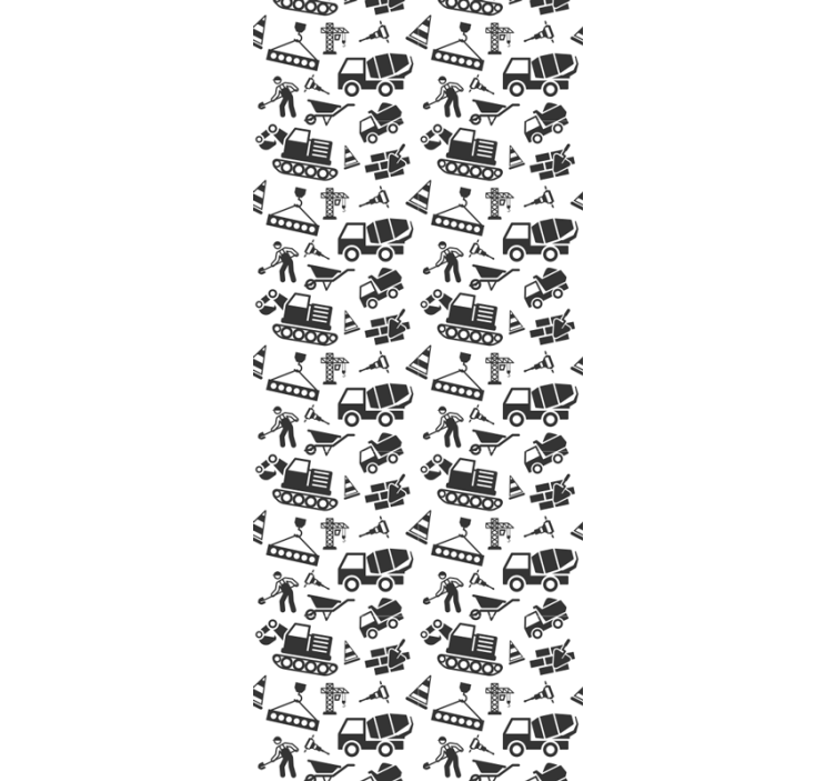 Papel pintado industrial motivo de construcción - TenVinilo