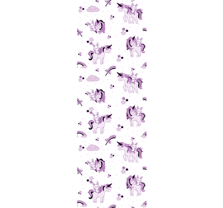 Papel pintado bebé escena de fantasía de unicornio - TenVinilo