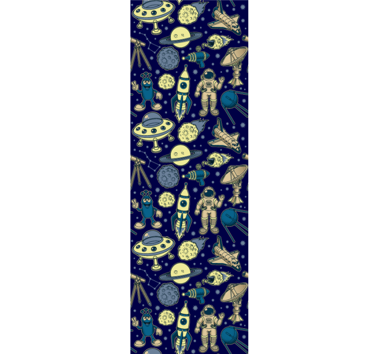 Papel pintado de arte tema de exploración espacial - TenVinilo