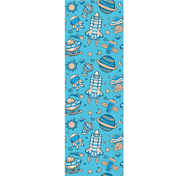 Papel pintado moderno fantasía de exploración espacial - TenVinilo